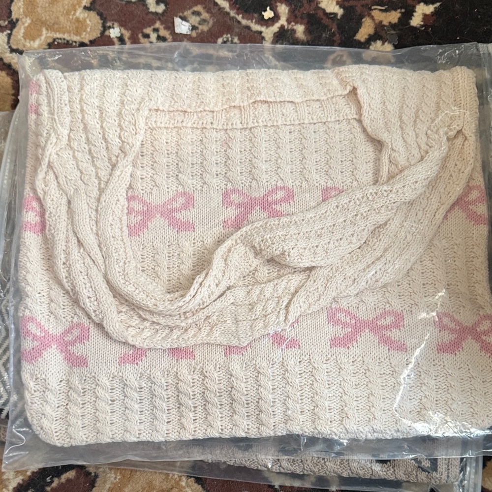 Pink Bow Knit bag